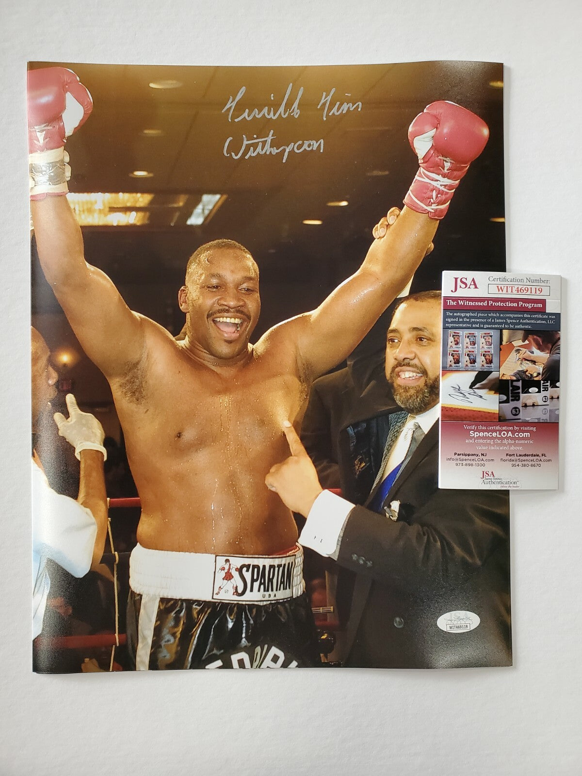 "Terrible" Tim Witherspoon Autographed Signed Inscribed 11X14 Photo Jsa Coa