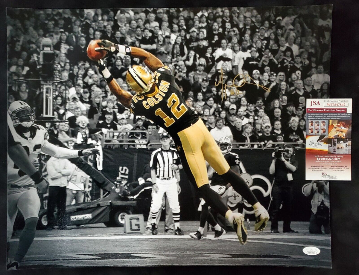 New Orleans Saints Marques Colston Autographed 16X20 Photo Jsa Coa