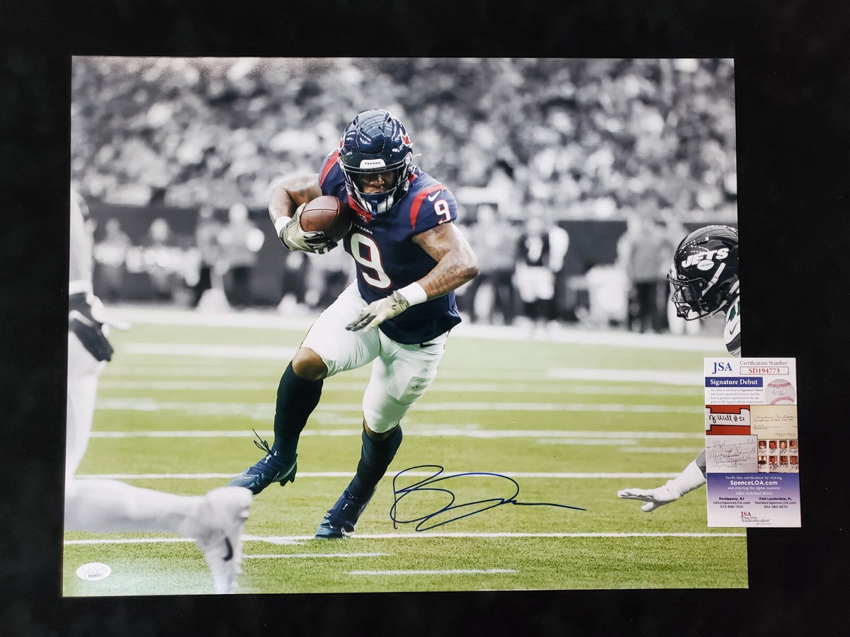 Houston Texans Brevin Jordan Autographed Signed 16X20 Photo Jsa Coa