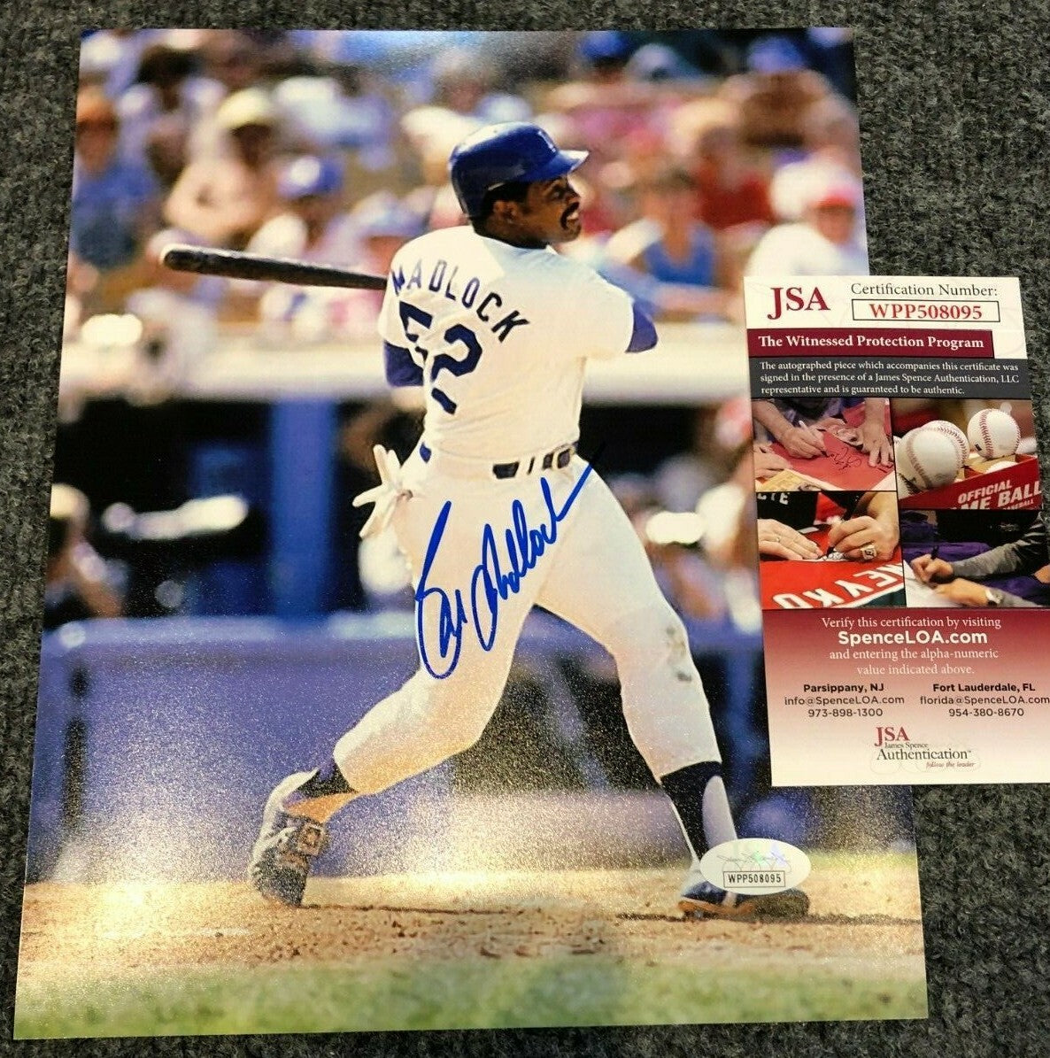 Bill Madlock Autographed Signed L.A. Dodgers 8X10 Photo Jsa  Coa