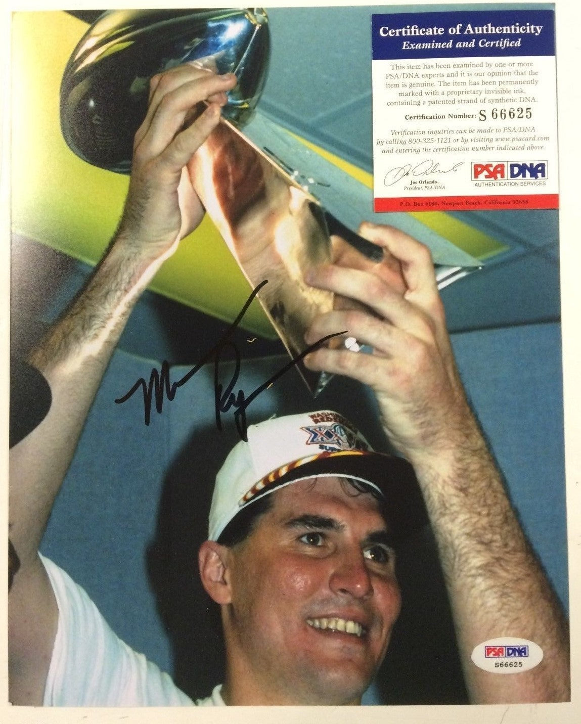 Washington Football Mark Rypien Autographed Signed 8X10 Photo Psa/Dna  Coa