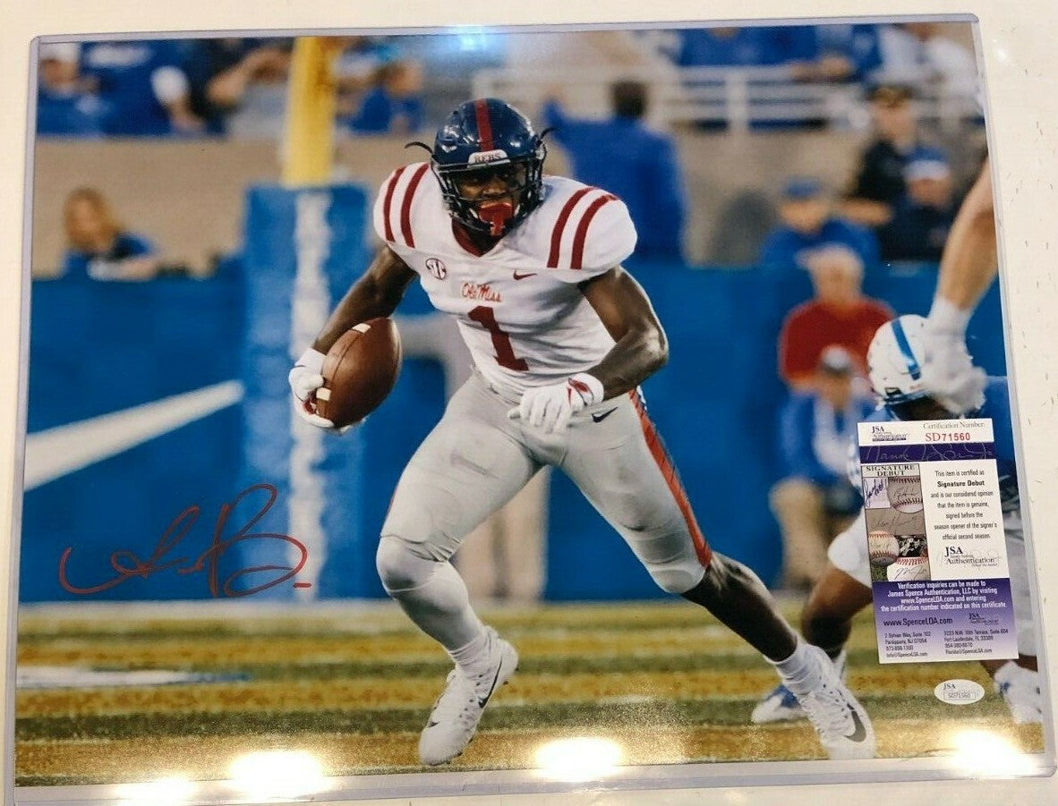 Ole Miss Rebels Aj Brown Autographed Signed 16X20 Photo Jsa  Coa