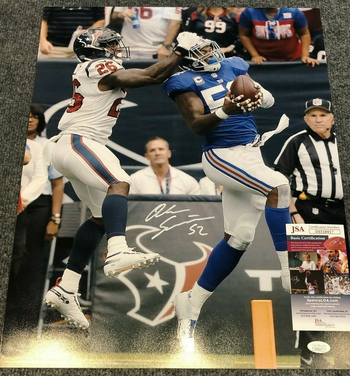 New York Giants Alec Ogletree Autographed Signed 16X20 Photo Jsa  Coa