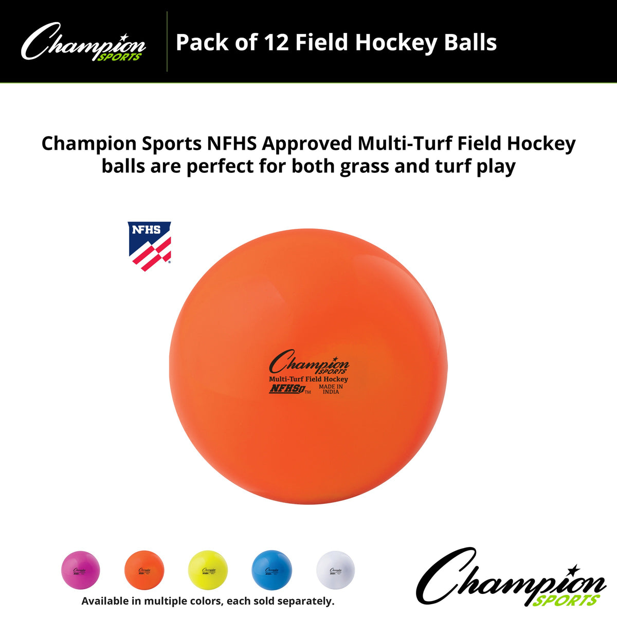 Champion Sports Field Hockey Balls, Dozen - Alternate View 13