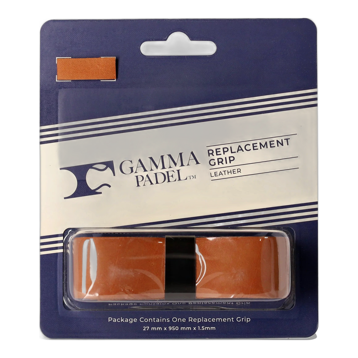 Gamma Padel Leather Replacement Grip - front view