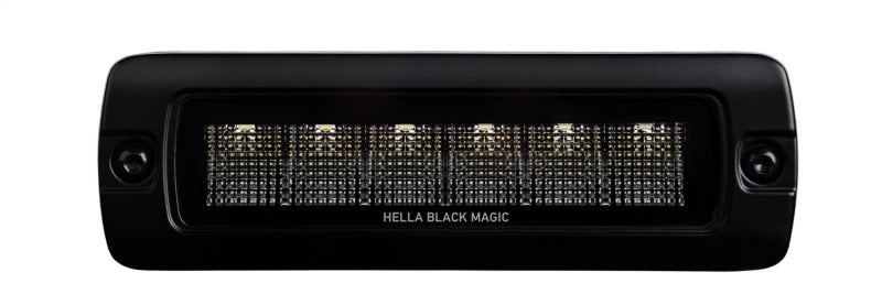 Hella Universal Black Magic 6 L.E.D. Flush Mount Mini Light Bar - Flood Beam - View 10