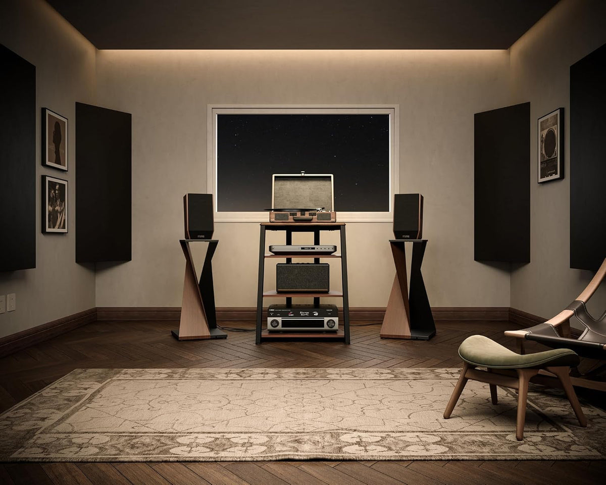 4-Tier Media Stand with Two Adjustable Shelves - View 10