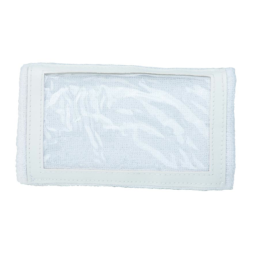 Martin Sports Youth Football Wrist Coach, Three Pocket Trifold in White - Front View