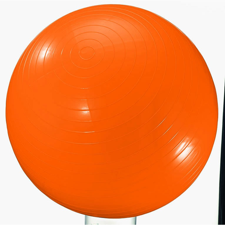 Martin Sports Gymnastic Exercise Ball, Seamless Molded Vinyl in 34 in Orange - Front View