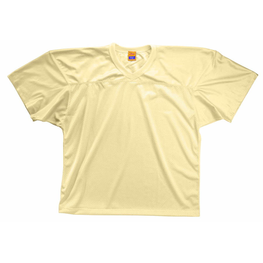 Martin Sports Football Jersey, Tricot Mesh with Dazzle Cowl in Vegas Gold Adult 2XL - Front View