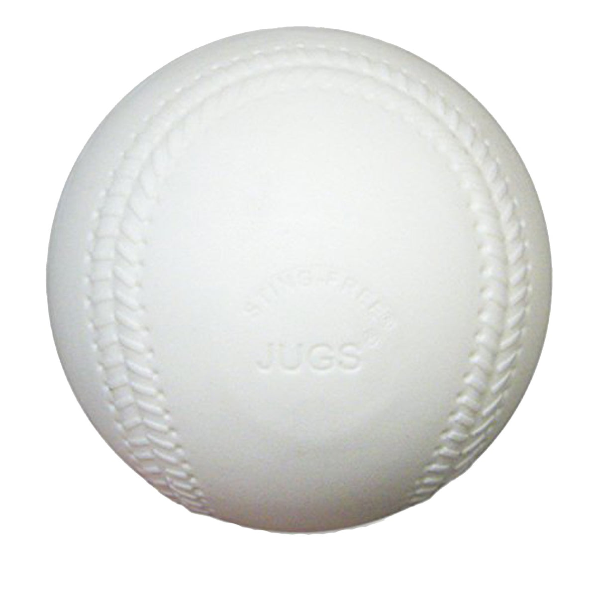 JUGS Sting-Free Realistic-Seam Baseballs, White, Dozen - Front View