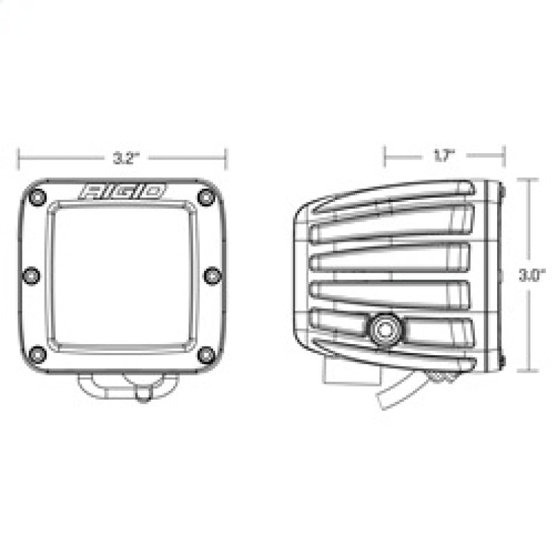 Rigid Industries Protective Polycarbonate Cover - Dually/D2 - Yellow - View 8
