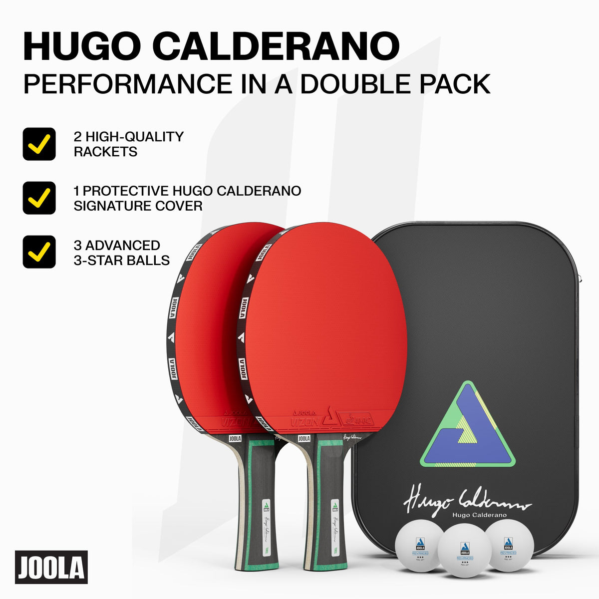 JOOLA Hugo Calderano Duo Pro Table Tennis Racket Set product image