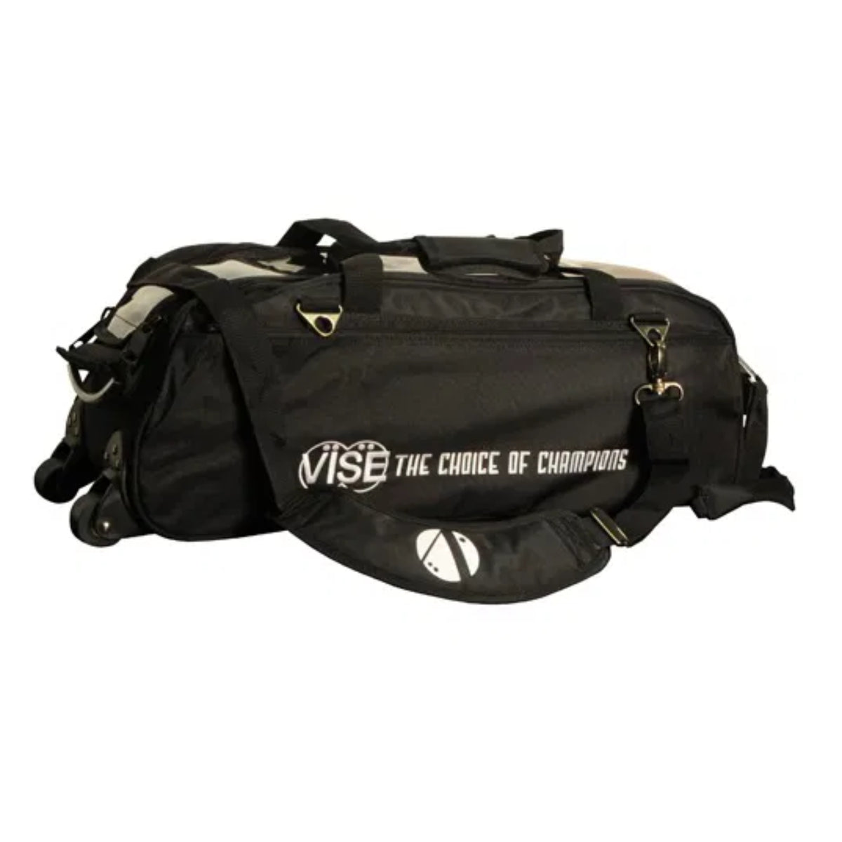 Vise 3 Ball Clear Top Roller Tote Bowling Bag