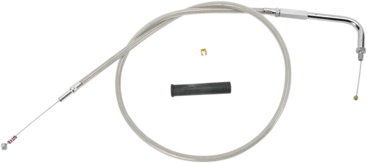 DRAG SPECIALTIES Stainless Braided Idle Cable 48" Part #5340548B for Harley-Davidson and Custom Motorcycles