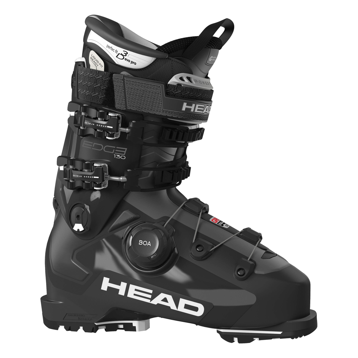 Head Edge 130 HV GW BOA Black-White Ski Boots - official product view