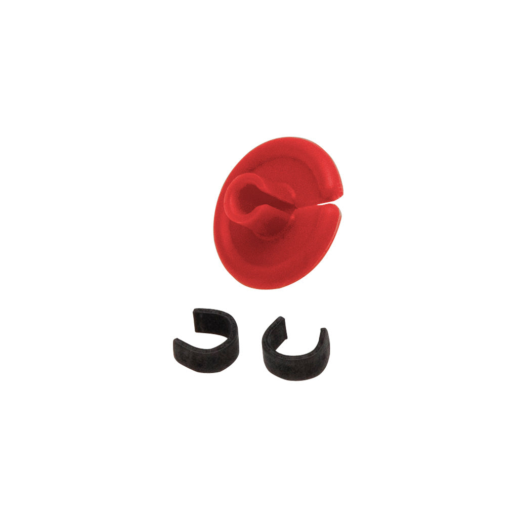 October Mountain String Love 2.0 Kisser Button in Red 1 pk - Front View
