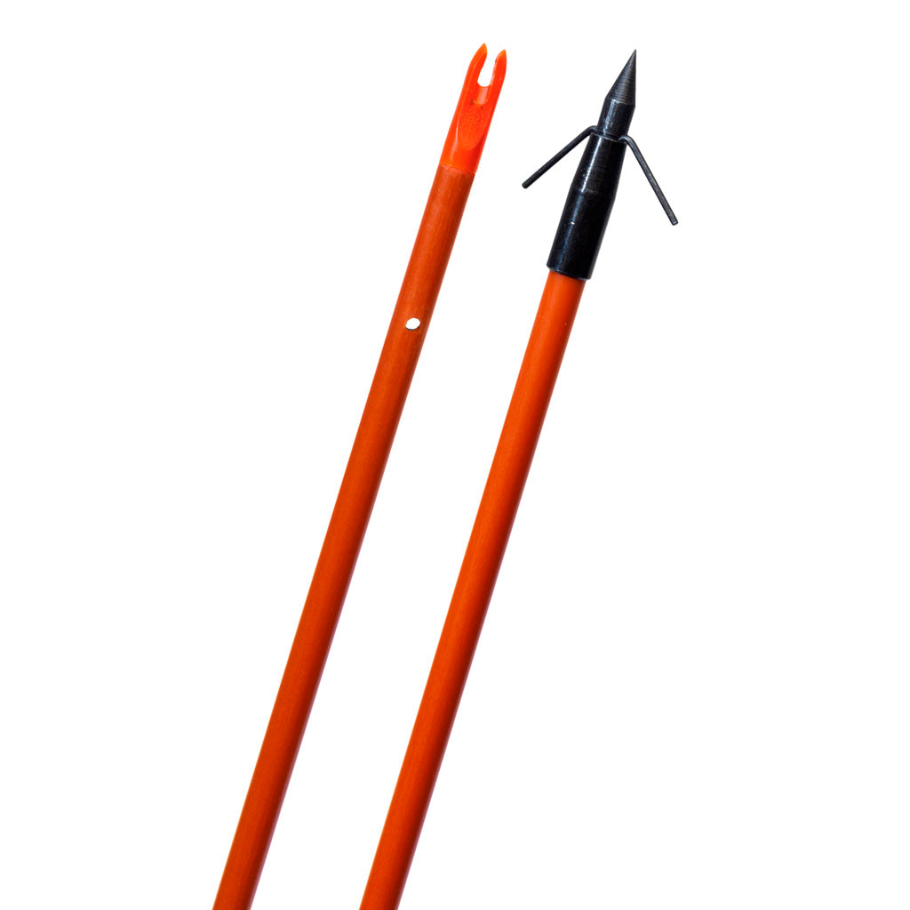 Fin-Finder Fin Finder Raider Bowfishing Arrow in Orange with Typhoon Point - Front View