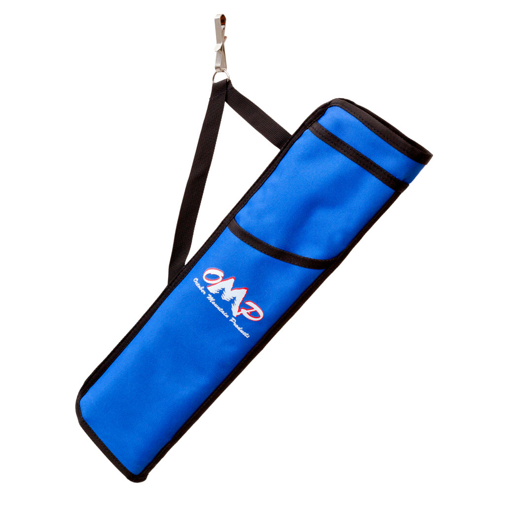October Mountain Hip Quiver 3-Tube in Blue - Front View