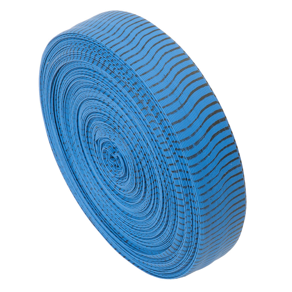 October Mountain VIBE String Silencers in Blue/Black 85 ft. - Front View