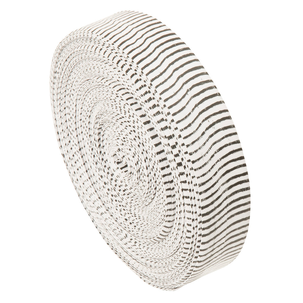 October Mountain VIBE String Silencers in White/Black 85 ft. - Front View