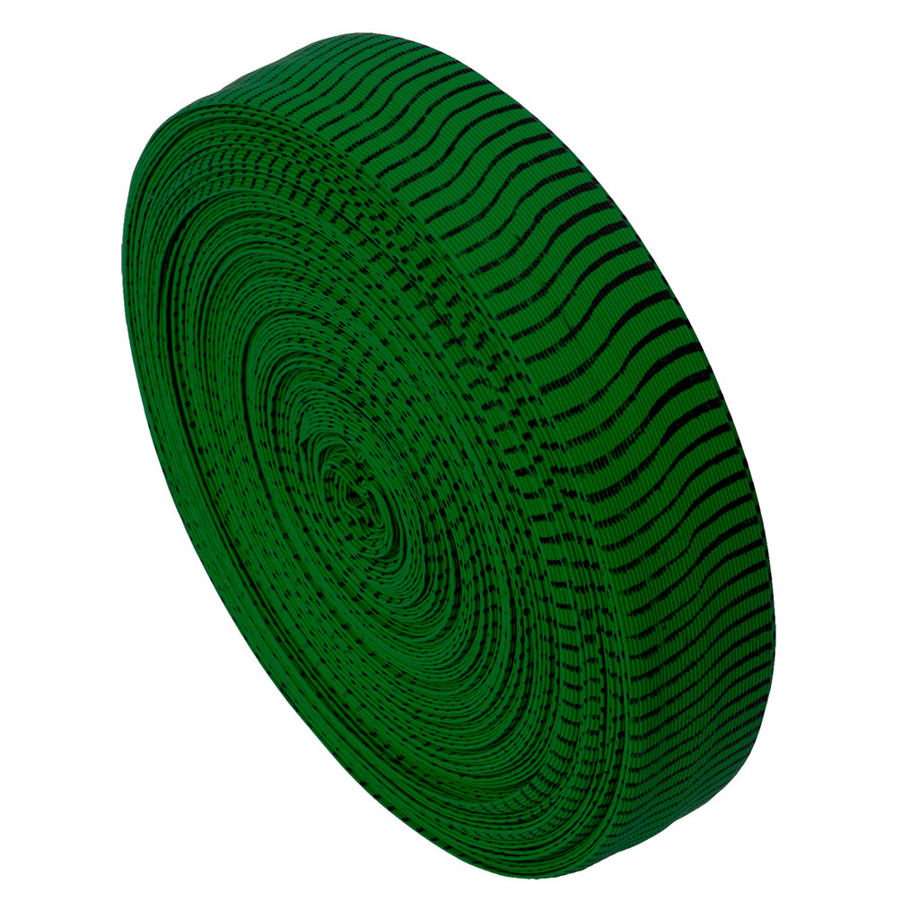 October Mountain VIBE String Silencers in Green/Black 85 ft. - Front View