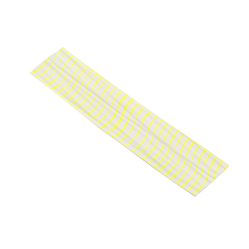 October Mountain VIBE String Silencers in White/Neon Yellow 2 pk. - Front View