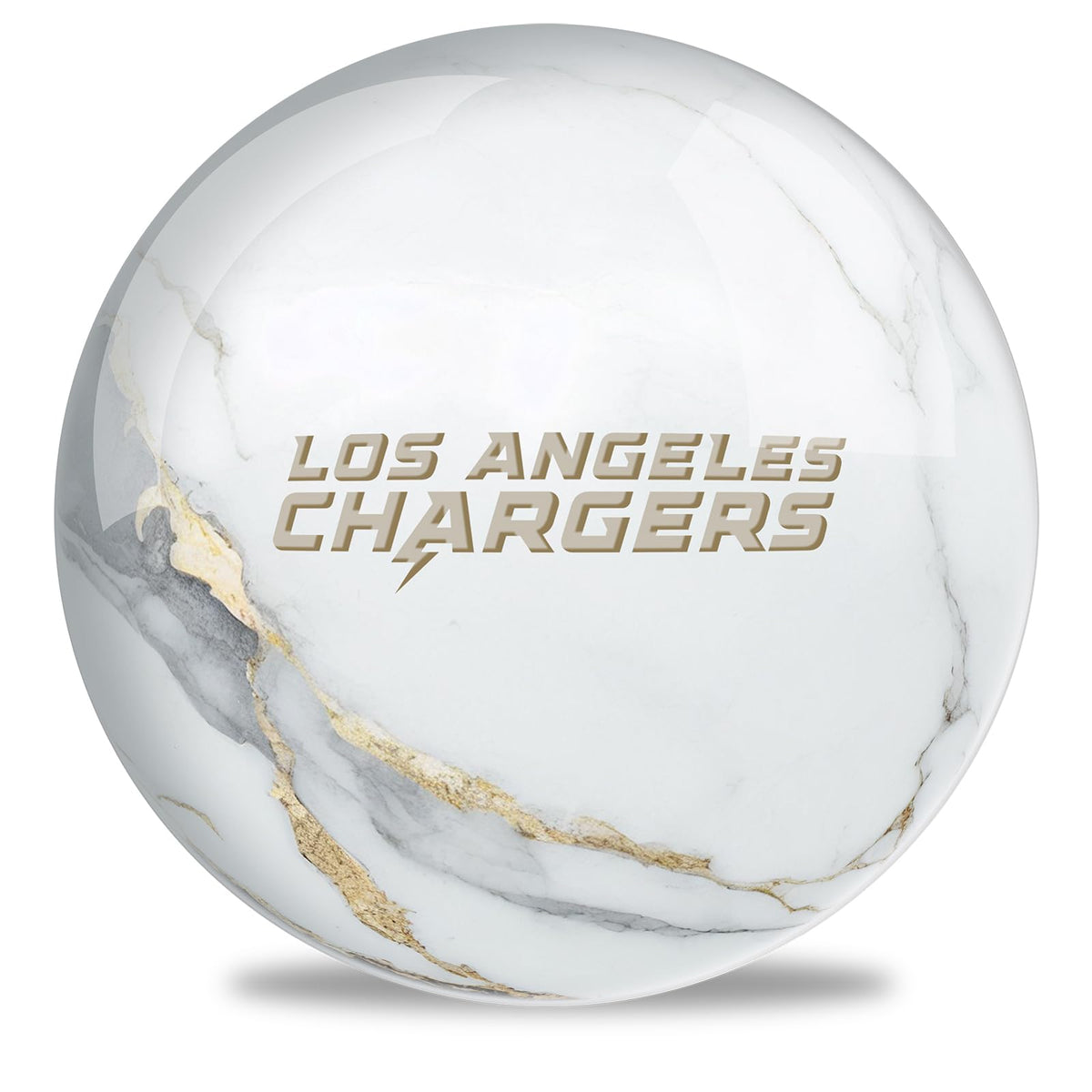 On The Ball Bowling NFL Los Angeles Chargers Undrilled Bowling Ball (Marble) - view 1