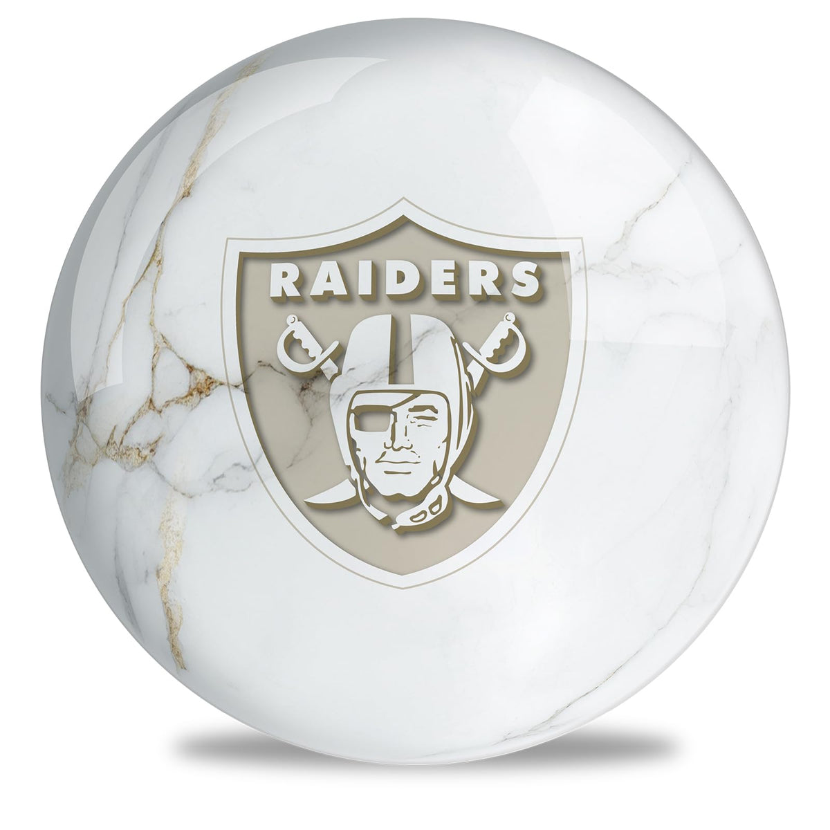 On The Ball Bowling NFL Las Vegas Raiders Undrilled Bowling Ball - view 2