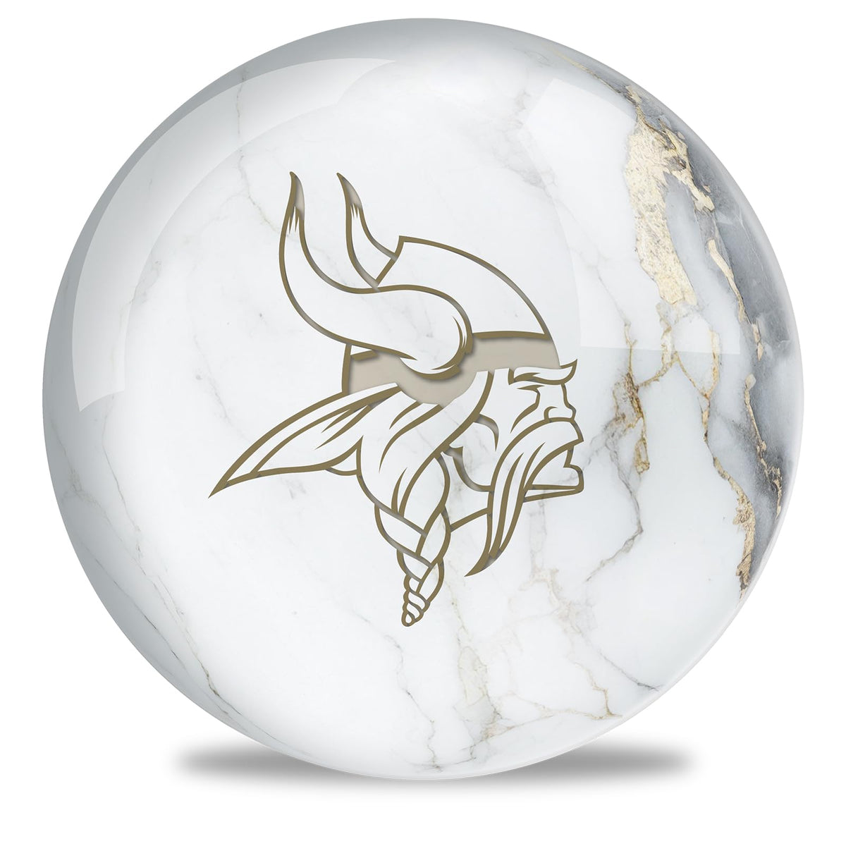 On The Ball Bowling NFL Minnesota Vikings Undrilled Bowling Ball (Marble) - view 2