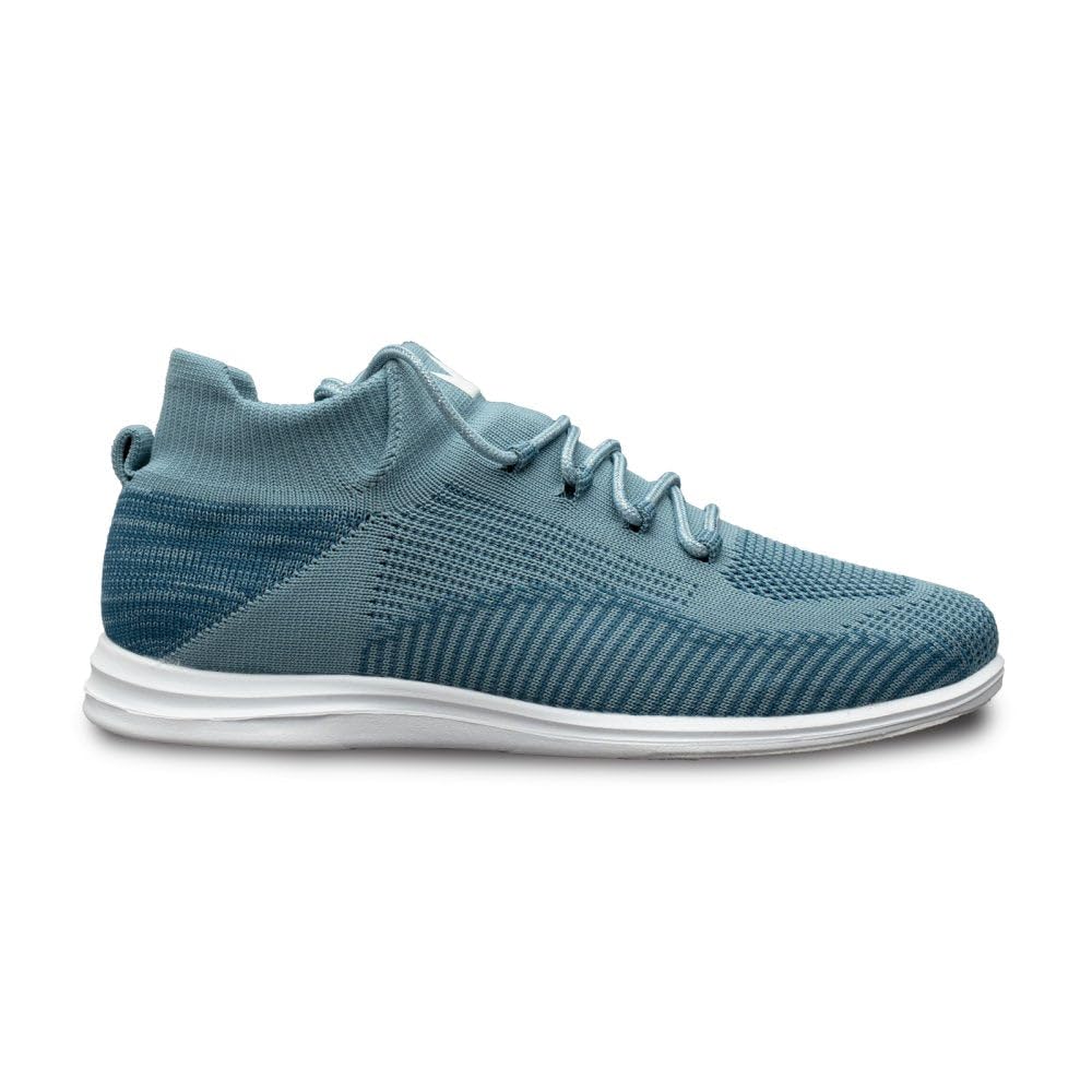 Brunswick Ladies Twisted Knit Bowling Shoes- Steel/Blue - view 1