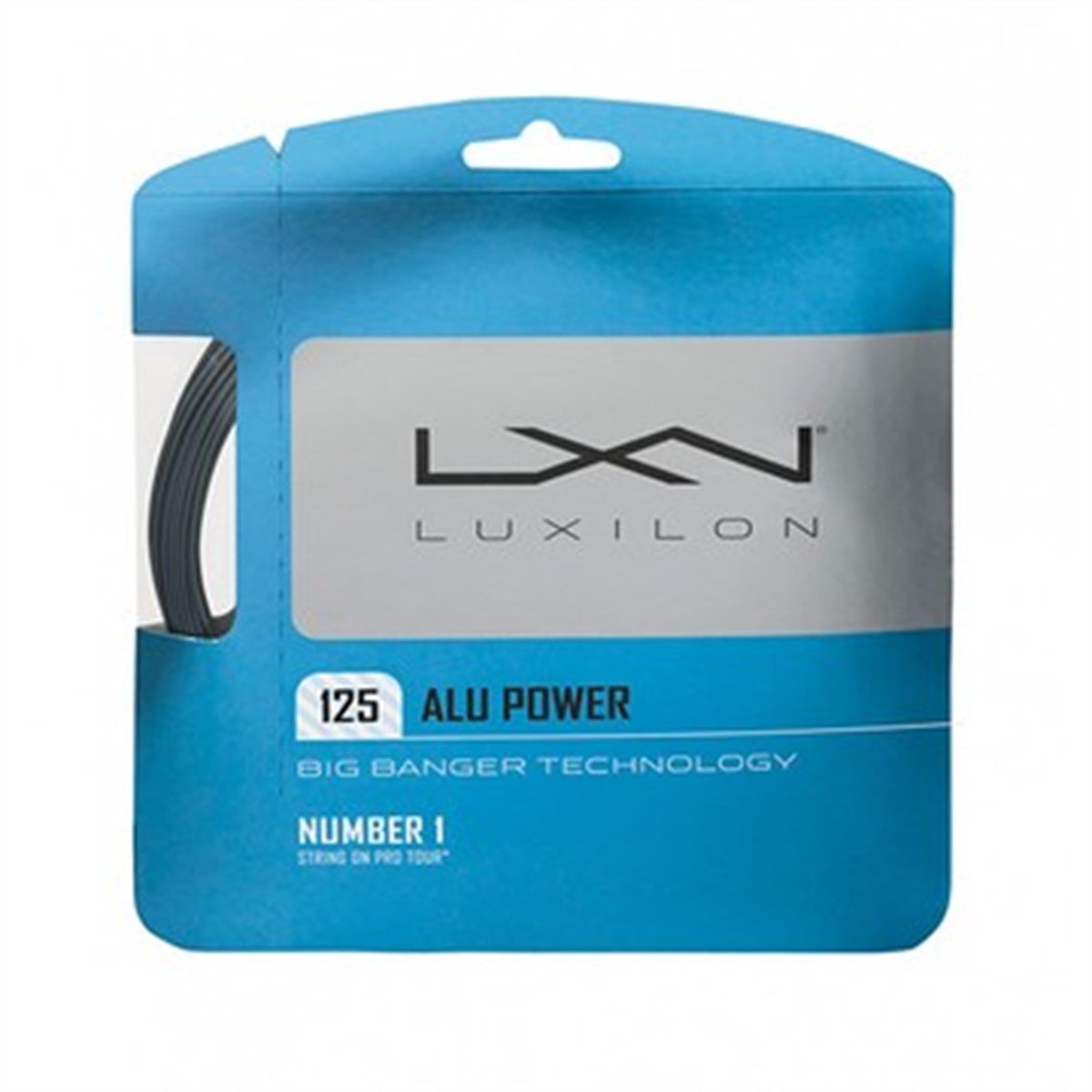 Luxilon ALU Power 125 Tennis String Reel, 1.25mm 16L Gauge, 220m, Silver - main view