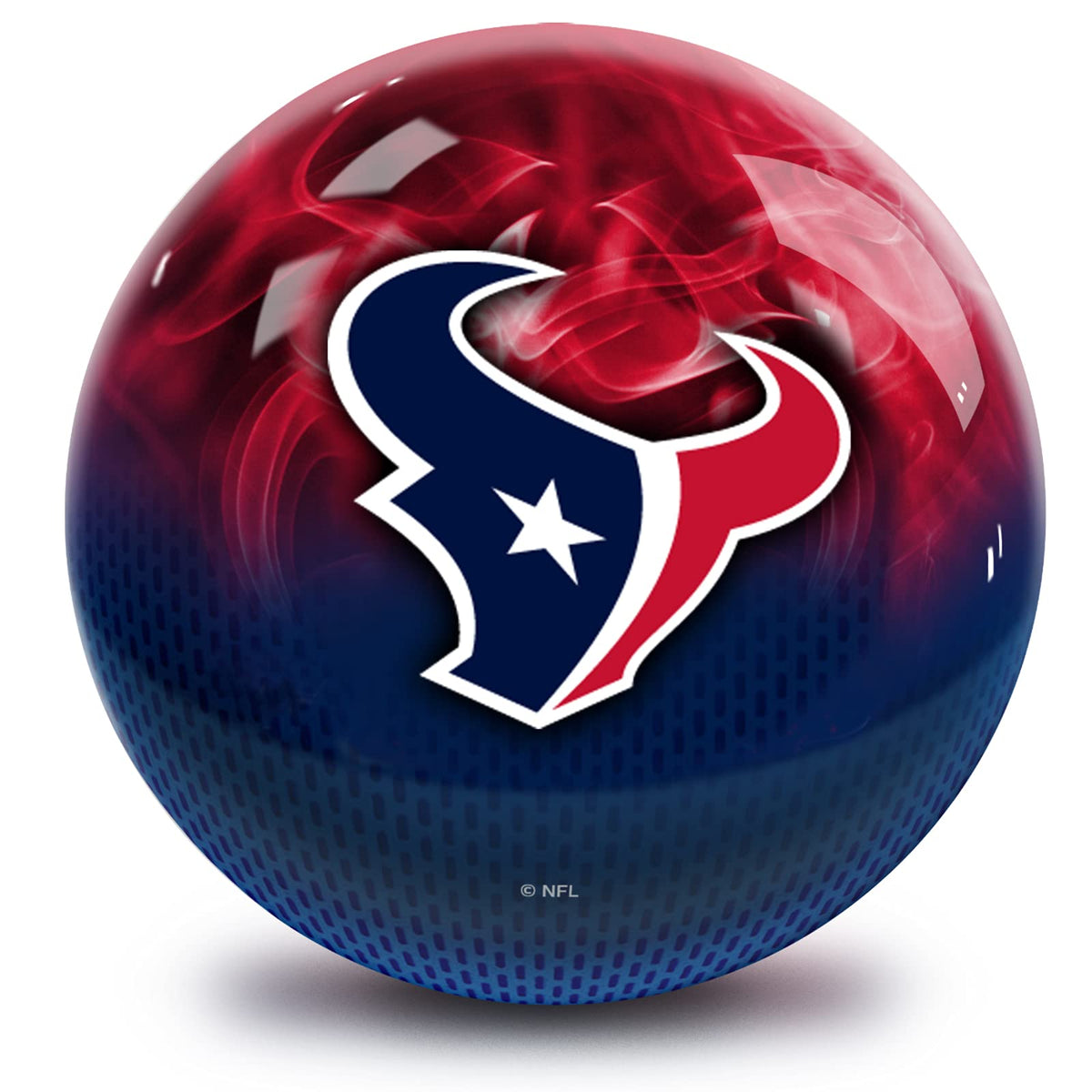 On The Ball Bowling NFL Houston Texans Undrilled Bowling Ball (On Fire) - view 4