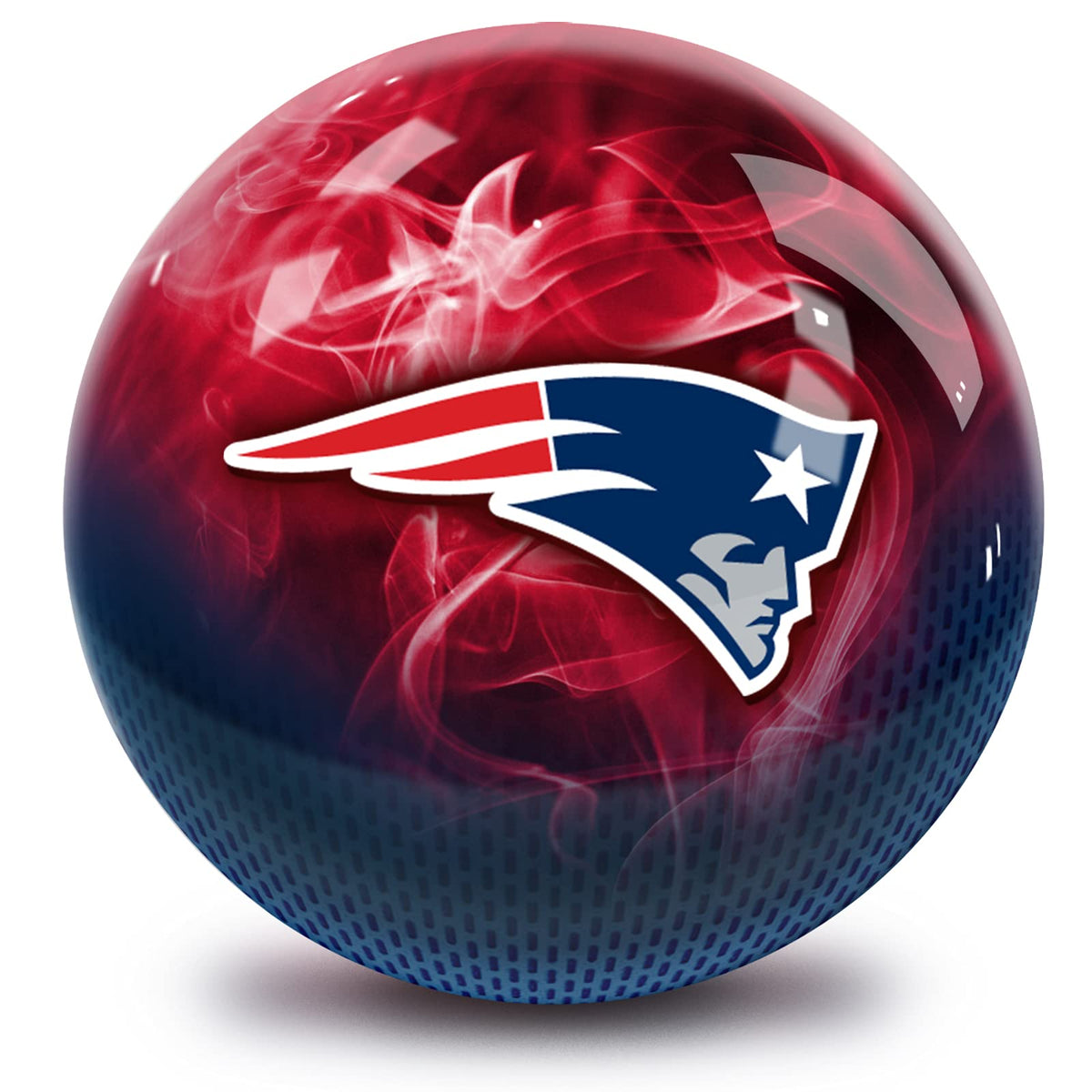 On The Ball Bowling NFL New England Patriots Undrilled Bowling Ball (On Fire) - view 2