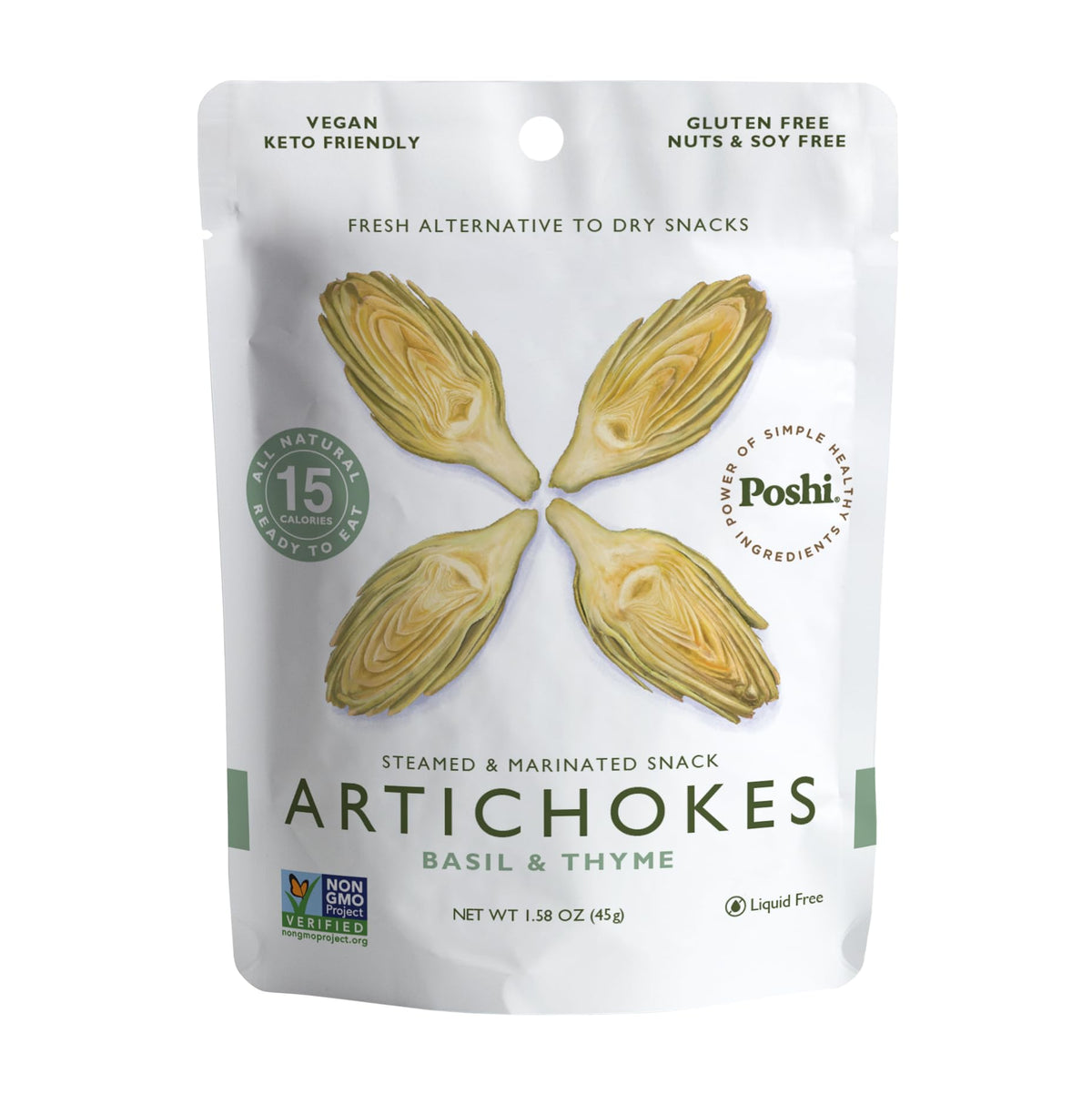 Poshi Marinated Artichokes, 4.4 oz (Case of 10)