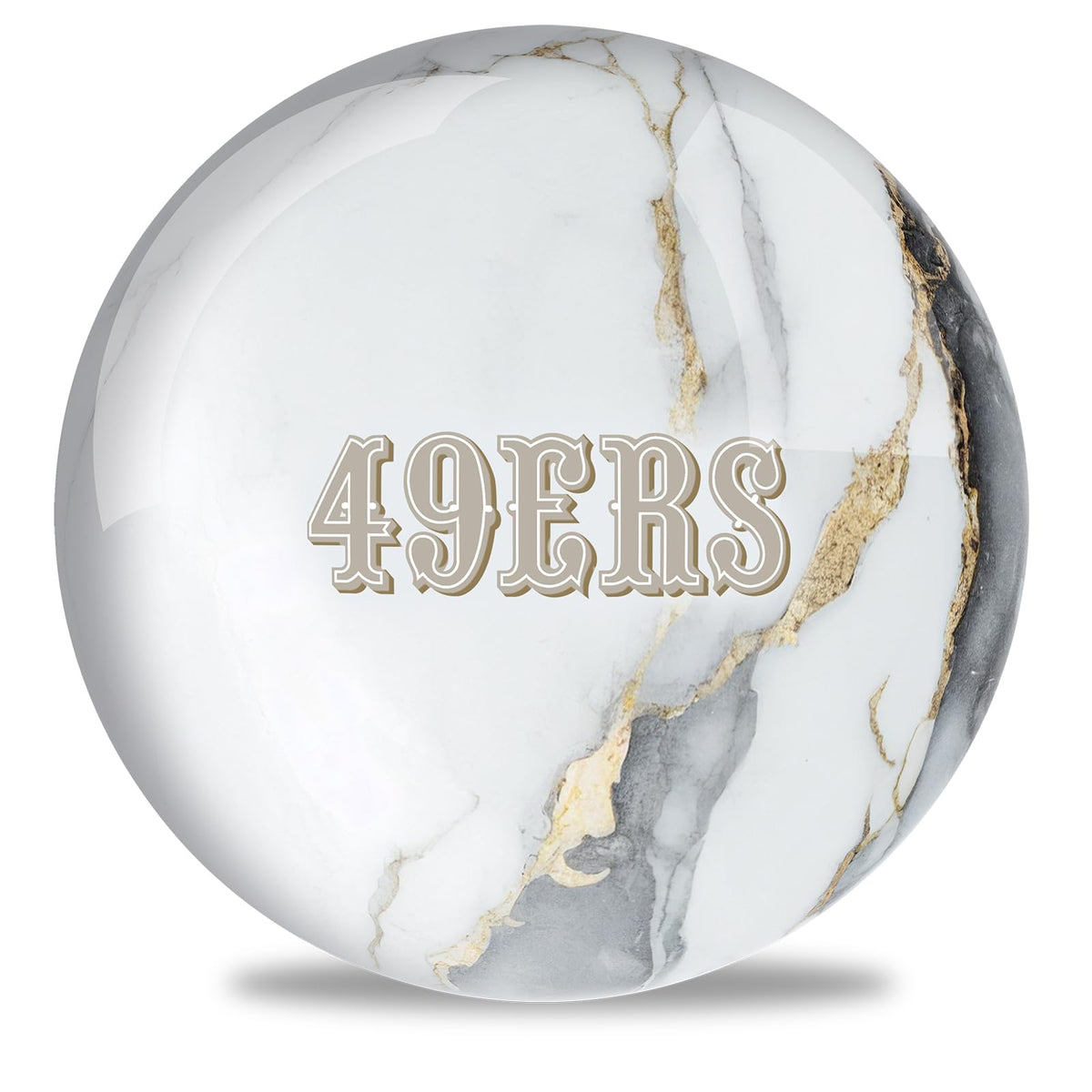 On The Ball Bowling NFL San Francisco 49ers Undrilled Bowling Ball (Marble) - view 1