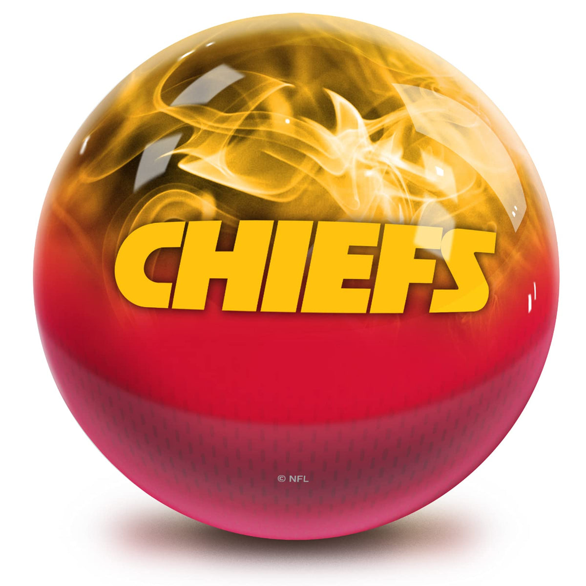 On The Ball Bowling NFL Kansas City Chiefs Undrilled Bowling Ball (On Fire) - view 1