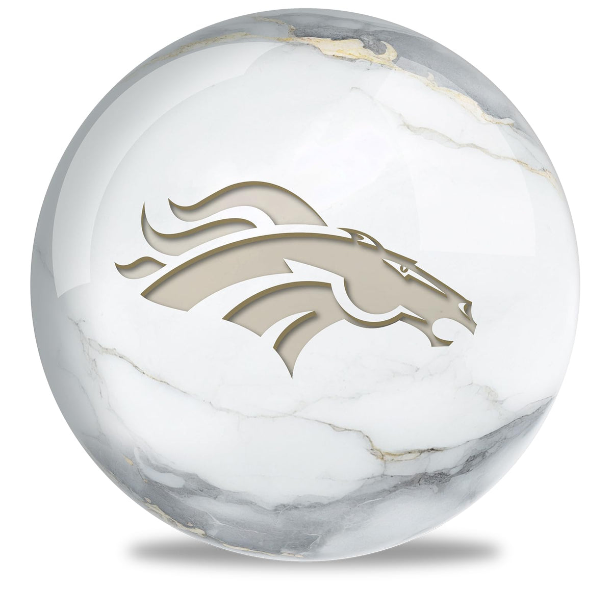 On The Ball Bowling NFL Denver Broncos Undrilled Bowling Ball (Marble) - view 2