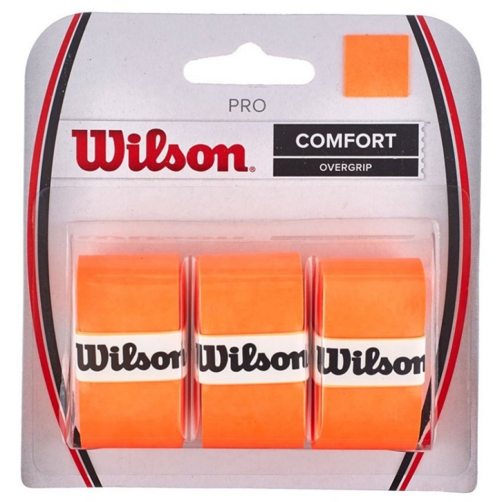 Wilson Pro Tennis Overgrip 3 Pack, Orange - view 1