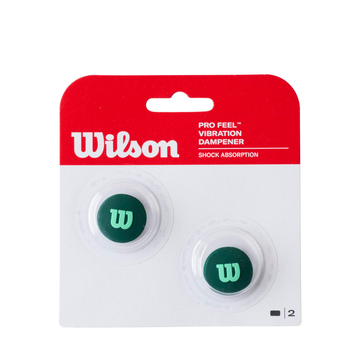 Wilson Blade Pro Feel Tennis Vibration Dampener 2 Pack, Black/Green - view 1