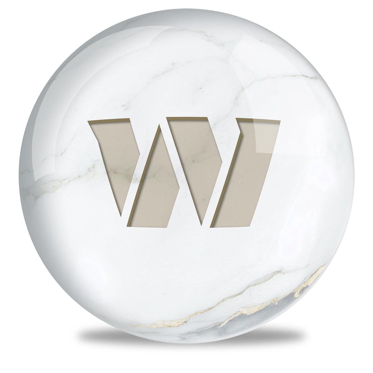 On The Ball Bowling NFL Washington Commanders Marble Undrilled Bowling Ball (Marble) - view 2