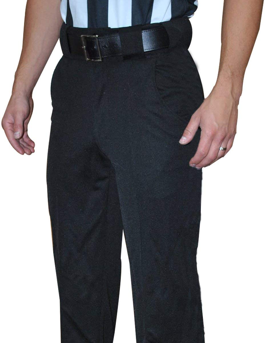 Smitty FBS-192 All Weather Water Repellent Black Lacrosse Referee Pants in Black - Front View