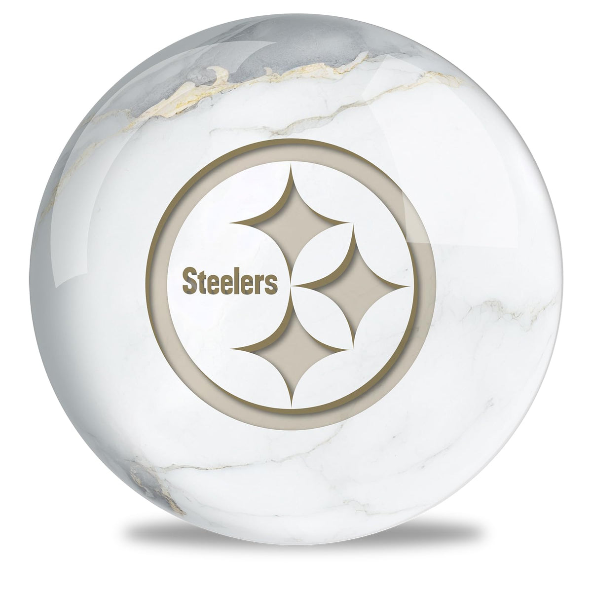 On The Ball Bowling NFL Pittsburgh Steelers Undrilled Bowling Ball (Marble) - view 2