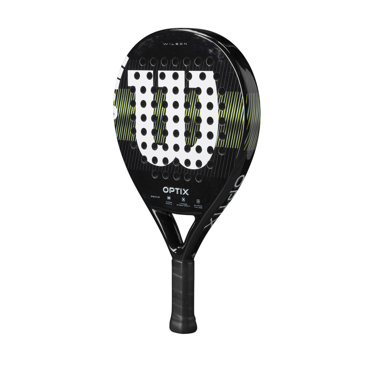 Wilson Optix V1 Padel Racket, Black/Green - alternate view 2