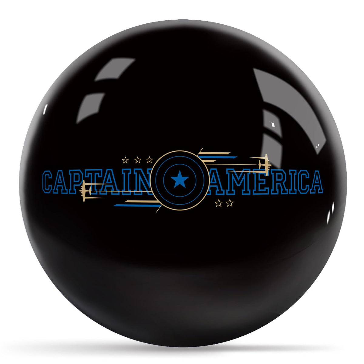KR Strikeforce Marvel Avengers Captain America Logos Undrilled Bowling Ball (6, Pounds) - view 2