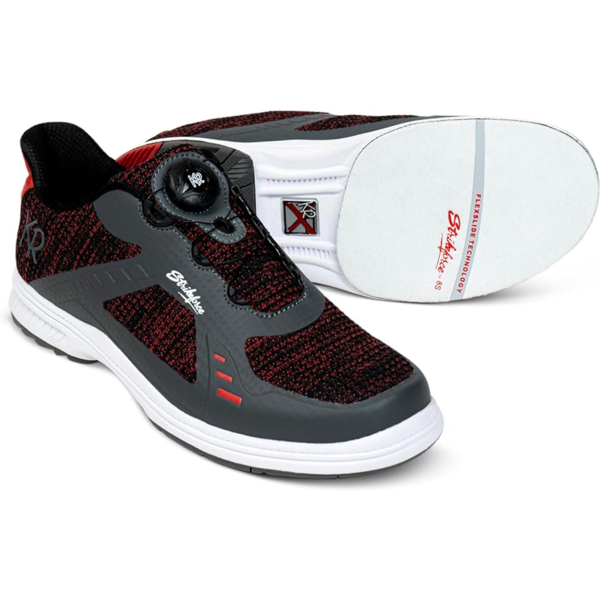 KR Strikeforce Jet FT Black Red Grey Right Hand Men’s Bowling Shoes