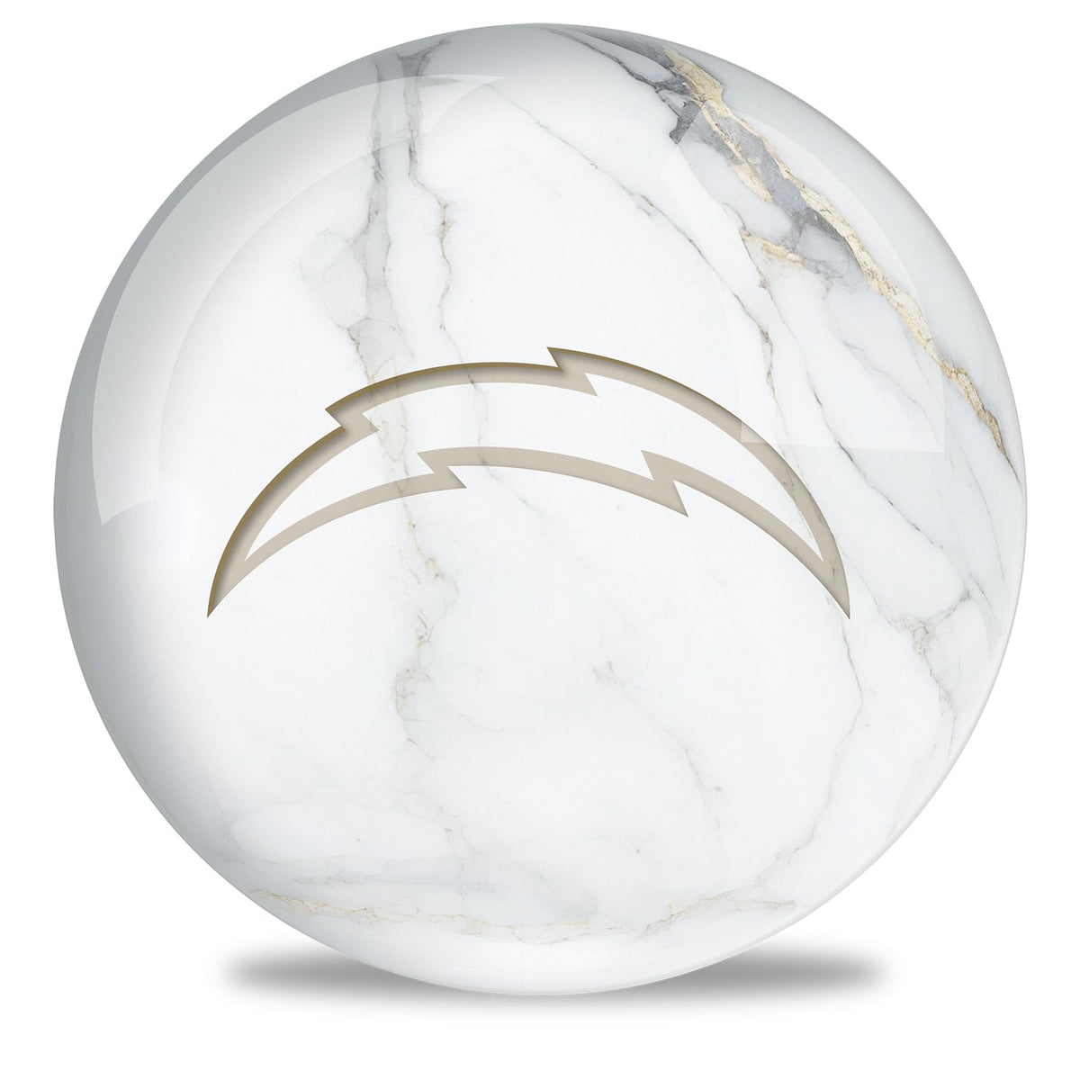 On The Ball Bowling NFL Los Angeles Chargers Undrilled Bowling Ball (Marble) - view 2