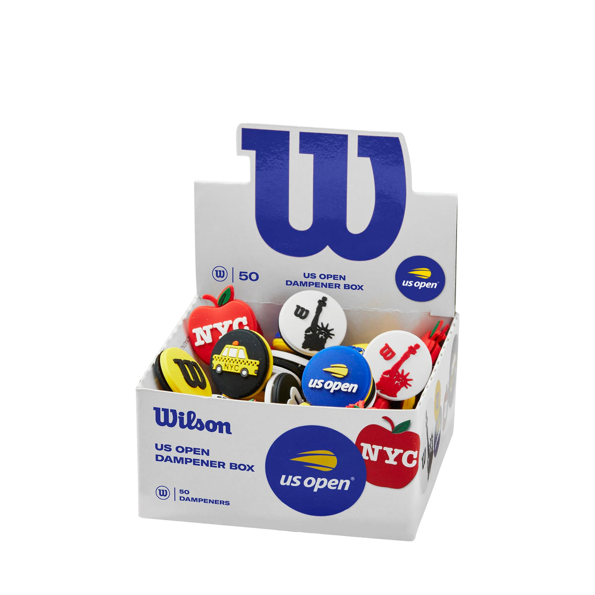 Wilson US Open Tennis Vibration Dampener Box, 50 Pack in Multicolor - main view