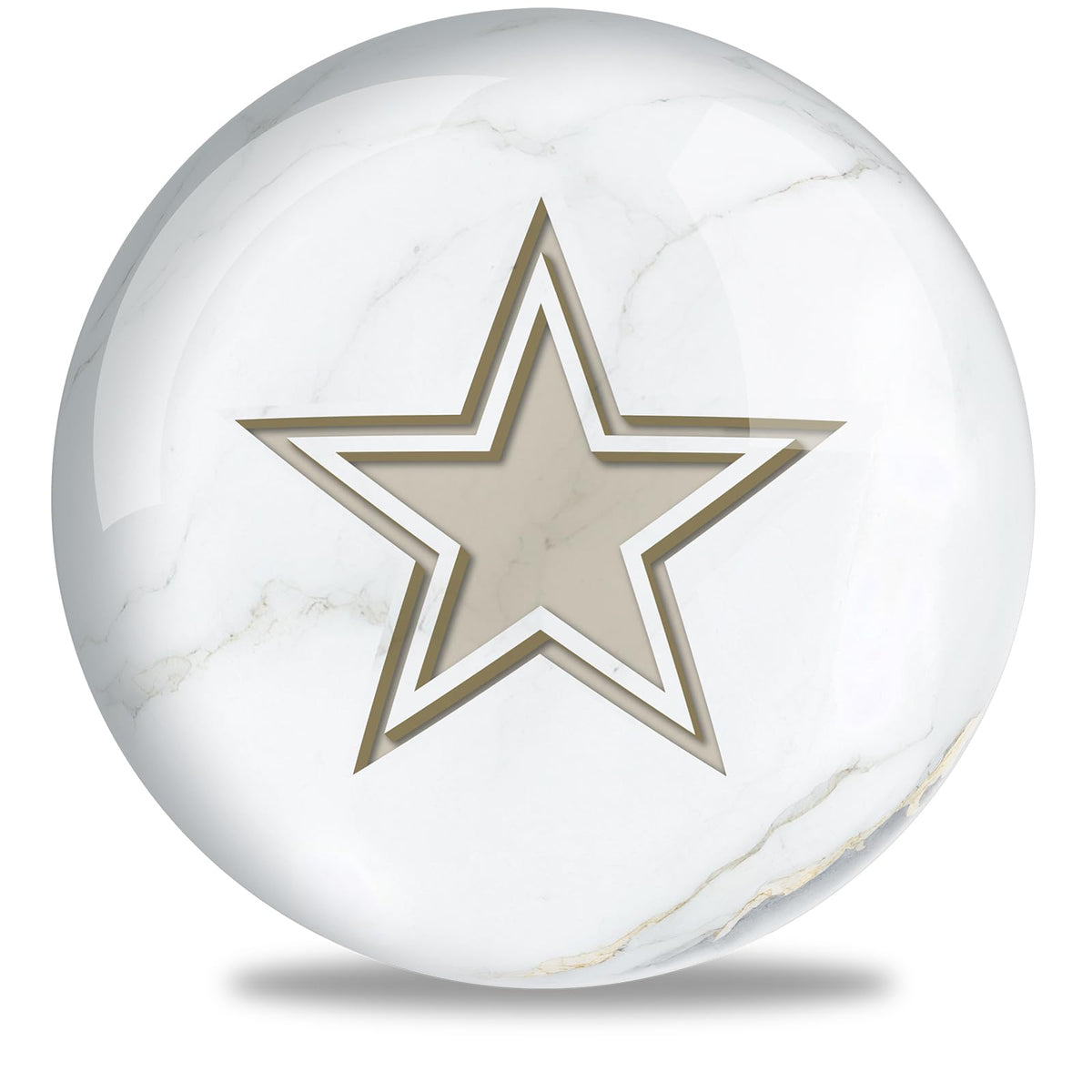 On The Ball Bowling NFL Dallas Cowboys Undrilled Polyester Bowling Ball (Marble) - view 2