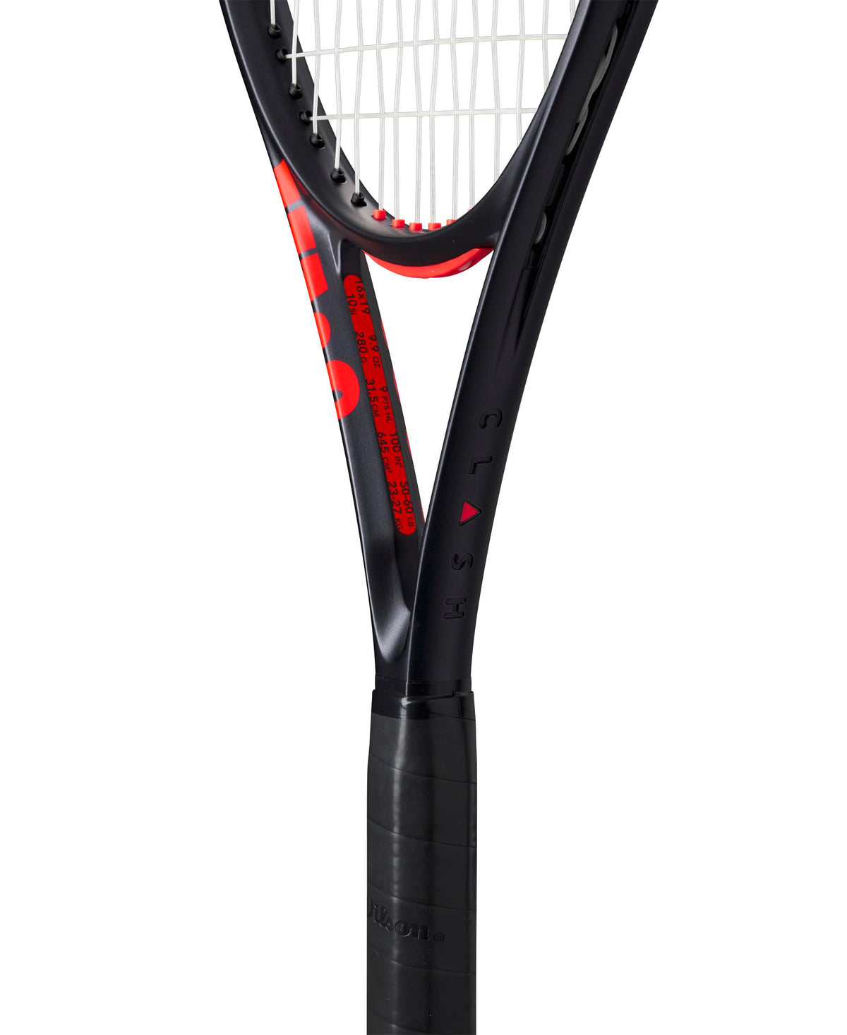 Wilson Clash 100L V3 Tennis Racket, Unstrung, Black - alternate view 5